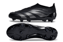 Chuteira Adidas Predator Elite Laceless FG - Preta com design inovador e sola para gramados.