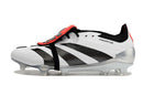 Chuteira Adidas Predator Elite Tongue FG - Branca e Preta com design clássico e tecnologia de ponta.