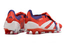 Chuteira Adidas Predator Elite Tongue FG - Laranja e Branca, design moderno e tecnologia para desempenho em campo.