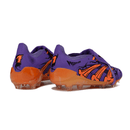 Chuteira Adidas Predator FT 30 Elite FG Tongue "Raphinha" com design roxo e laranja, ideal para jogadores exigentes.