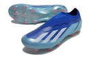 Chuteira Adidas X Crazyfast FG Elite .1 Azul com design aerodinâmico e tecnologia avançada para jogadores velozes.