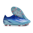 Chuteira Adidas X Crazyfast FG Elite .1 Azul, ideal para velocidade e controle em campos de futebol.