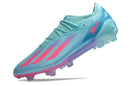 Chuteira Adidas X Crazyfast FG Elite .1 Rosa Miami, cor azul e rosa, ideal para futebol de alta performance.