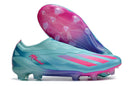 Chuteira Adidas X Crazyfast FG Elite .1 Rosa Miami, futebol com design inovador e tecnologia avançada.