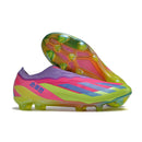 Chuteira Adidas X Crazyfast FG Elite .1 Rosa e Verde - velocidade e controle em campo