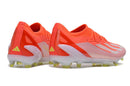 Chuteira Adidas X Crazyfast FG Elite .1 Vermelha vista traseira com design aerodinâmico e sola FG.