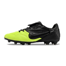 Chuteira Campo Nike Premier 3 FG Preto e Verde com design em preto e verde para controle e conforto no jogo.