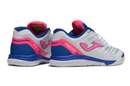 Chuteira Futsal Joma Regate Rebound IC Branca, Rosa e Azul
