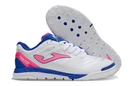 Chuteira Futsal Joma Regate Rebound IC Branca, Rosa e Azul