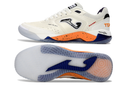 Chuteira Futsal Joma Top Flex Rebound IC Bege e Laranja
