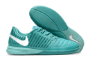 Chuteira Futsal Nike Lunar Gato IC - Turquesa com design vibrante e tecnologia Lunarlon para quadras indoor.