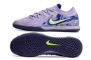 Chuteira Futsal Nike Phantom GX II IC - Roxa "United Pack" vista lateral e sola