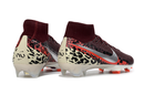 Chuteira Nike Air Zoom Mercurial Superfly 10 Elite FG Preta "New United" vista traseira com design elegante e tecnologia inovadora.