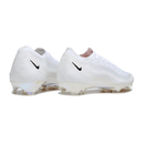 Chuteira Nike Air Zoom Mercurial FG Airmax 95 Branca, vista traseira, design branco elegante com logo Nike preto.