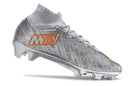 Chuteira Nike Air Zoom Mercurial FG Superfly IX Elite FG - Entrega Imediata em prata e laranja