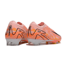 Chuteira Nike Air Zoom Mercurial FG Vapor 16 Laranja vista traseira com design vibrante e aerodinâmico.