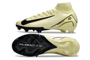 Chuteira Nike Air Zoom Mercurial Superfly 10 Edição Especial Elite FG em amarelo com sola preta.