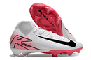 Chuteira Nike Air Zoom Mercurial Superfly 10 Elite FG Branca e Rosa, ideal para desempenho em campo.