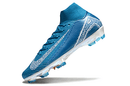 Chuteira Nike Air Zoom Mercurial Superfly 10 Elite FG em azul, ideal para velocidade e controlo no futebol.