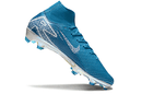 Chuteira Nike Air Zoom Mercurial Superfly 10 Elite FG em azul, ideal para futebol com tecnologia Air Zoom