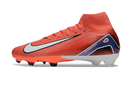 Chuteira Nike Air Zoom Mercurial Superfly 10 Elite FG - Laranja em design vibrante, ideal para velocidade e controlo em campo.