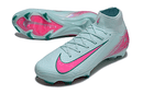 Chuteira Nike Air Zoom Mercurial Superfly 10 Elite FG-  Pack Prism em azul e rosa, ideal para velocidade e controlo no relvado.