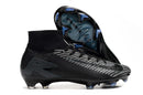 Chuteira Nike Air Zoom Mercurial Superfly 10 Elite FG em preto e cinza, com tecnologia de desempenho avançada.