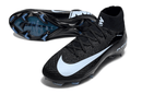 Chuteira Nike Air Zoom Mercurial Superfly 10 Elite FG Preta em preto, ideal para velocidade e desempenho no futebol.