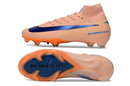 Chuteira Nike Air Zoom Mercurial Superfly 10 Elite FG Rosa e Azul com design vibrante e tecnologia avançada.