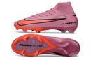 Chuteira Nike Air Zoom Mercurial Superfly 10 Elite FG - Rosa - Pack Scary Good, vista lateral e sola.