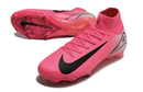 Chuteira Nike Air Zoom Mercurial Superfly 10 Elite FG Rosa em rosa vibrante, ideal para velocidade e controle em campo.