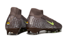Chuteira Nike Air Zoom Mercurial Superfly 10 Elite FG Verde em vista traseira, com detalhes em verde e cinza.