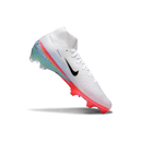 Chuteira Nike Air Zoom Mercurial Superfly 10 Elite FG Ed. "Sam Kerr" com design em branco e detalhes coloridos.