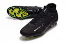 Chuteira Nike Air Zoom Mercurial Superfly 9 Elite FG em preto com sola verde e tecnologia Air Zoom
