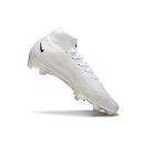 Chuteira Nike Air Zoom Mercurial Superfly Air Max 95 Elite FG Branca em fundo branco