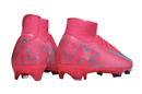 Chuteira Nike Air Zoom Mercurial Superfly IIX Elite FG35-45 em cor rosa, vista traseira, ideal para futebol de campo.