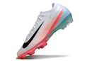 Chuteira Nike AIR Zoom Mercurial Vapor 16 Edição Especial Elite FG - Branca, Azul, Laranja e Rosa.