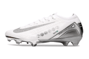 Chuteira Nike Air Zoom Mercurial Vapor 16 Edição Especial Elite FG - Branca e Prata "Vini Jr" vista lateral