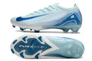 Chuteira Nike Air Zoom Mercurial Vapor 16 Elite FG - Azul vista lateral e inferior em azul vibrante