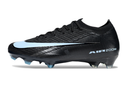 Chuteira Nike AIR Zoom Mercurial Vapor 16 Elite FG - Preta e Azul - Pack Shadow lado esquerdo