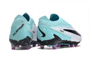 Chuteira Nike Gripknit Phantom GX Elite Dynamic Fit FG Branca e Verde Oceano