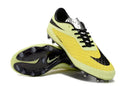 Chuteira Nike Hypervenom Elite FG em amarelo e preto com design aerodinâmico e tecnologia de ponta.