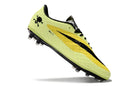Chuteira Nike Hypervenom Elite FG em amarelo e preto com design aerodinâmico e tecnologia avançada.