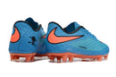 Chuteira Nike Hypervenom Elite FG Azul e Laranja com design vibrante e tecnologia de ajuste anatômico.