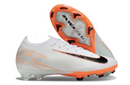 Chuteira Nike Mercurial Air Zoom Vapor 16 Elite FG Branca e Laranja, design elegante e tecnologia de ponta