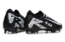 Chuteira Nike Mercurial Air Zoom Vapor 16 Elite FG Preta e Branca "A:AA" com design moderno e detalhes em preto e branco.