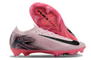 Chuteira Nike Mercurial Air Zoom Vapor 16 Elite FG Rosa e Preto em vista lateral e inferior.