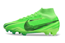 Chuteira Nike Mercurial superfly 9 Air Zoom Ultra FG Verde, com design inovador e cores vibrantes.