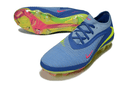 Chuteira Nike Phantom 6 Elite FG - Azul, Rosa e Verde com design inovador e tecnologia de ponta.