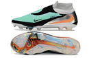 Chuteira Nike Phantom 6 Elite FG - Cinza e Preta, calçado de futebol com design icónico e tecnologia de ponta.